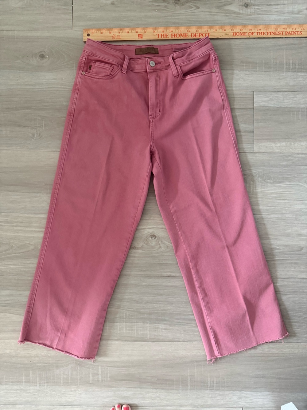 Judy Blue Dusty Rose Wide Leg Jeans
